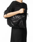 STELLA MCCARTNEY STELLA MCCARTNEY BLACK CHAINED SHOULDER BAG