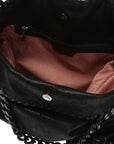 STELLA MCCARTNEY STELLA MCCARTNEY BLACK CHAINED SHOULDER BAG