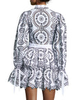 Alexander McQueen Resort White/Black Cotton Dress