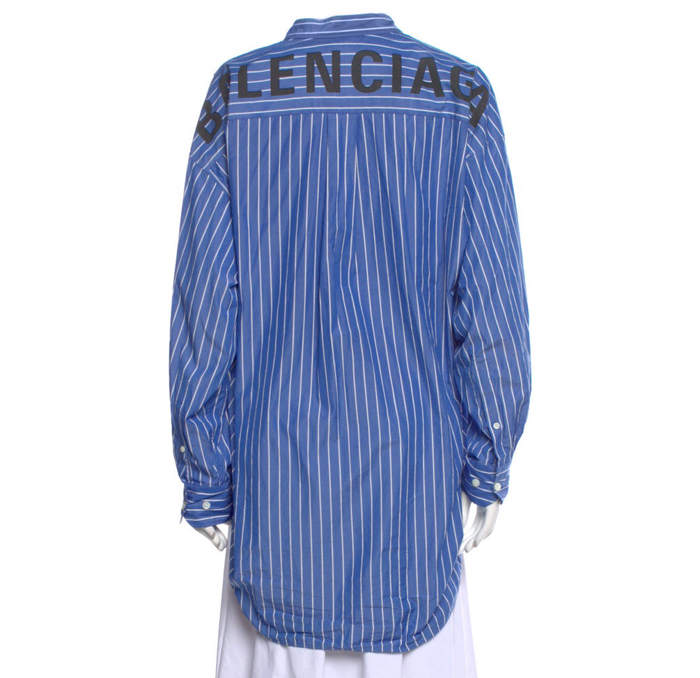 Balenciaga Blue Shirt – DEUNCLOSET