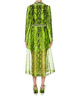 off-white python-print trench coat