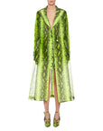 off-white python-print trench coat