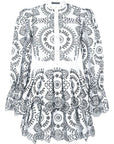 Alexander McQueen Resort White/Black Cotton Dress
