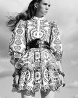 Alexander McQueen Resort White/Black Cotton Dress