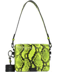 OFF-WHITE Binder Clip Bag Python Fluo Yellow V