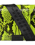 OFF-WHITE Binder Clip Bag Python Fluo Yellow V