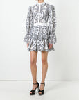 Alexander McQueen Resort White/Black Cotton Dress