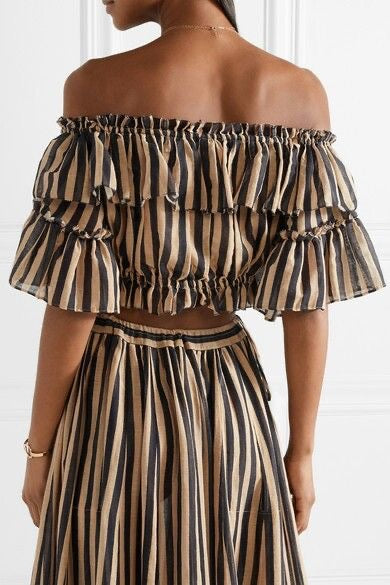 ZIMMERMANN. 2 Piece Striped Maxi Dress