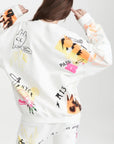 R13 . graffiti-print cotton sweatshirt