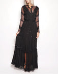 PINKO. Dress with Black Dice Lace