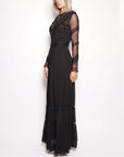 PINKO. Dress with Black Dice Lace