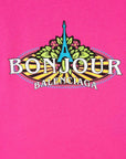 BALENCIAGA . Pink Bonjour T-shirt