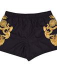 VERSACE. Black/Gold Barocco Swim Shorts