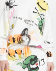 R13 . graffiti-print cotton sweatshirt