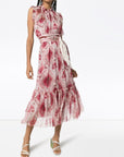ZIMMERMANN. Print Sleeveless Midi Dress - PINK