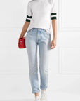 MAGGIE MARILYN. JERSEY T-SHIRT IN WHITE PINE