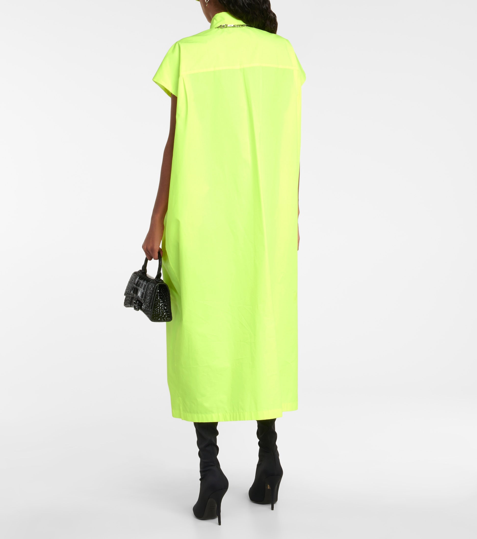 balenciaga neon dress Little Black dress balenciaga neon yellow boots