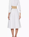 STUID . COTTON-DRESS IN WHITE/ SAND